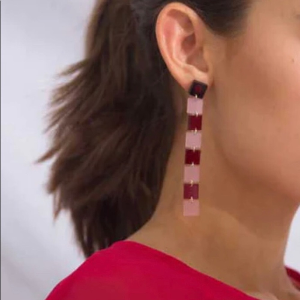 ISKIN SISTERS AUDREY CONNECTED SQUARES EARRINGS- NWT